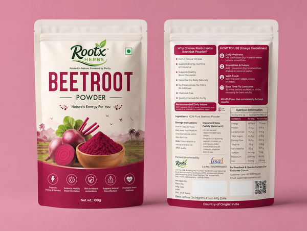 Beetroot Powder | Pure Natural Energy Booster & Superfood (100g)