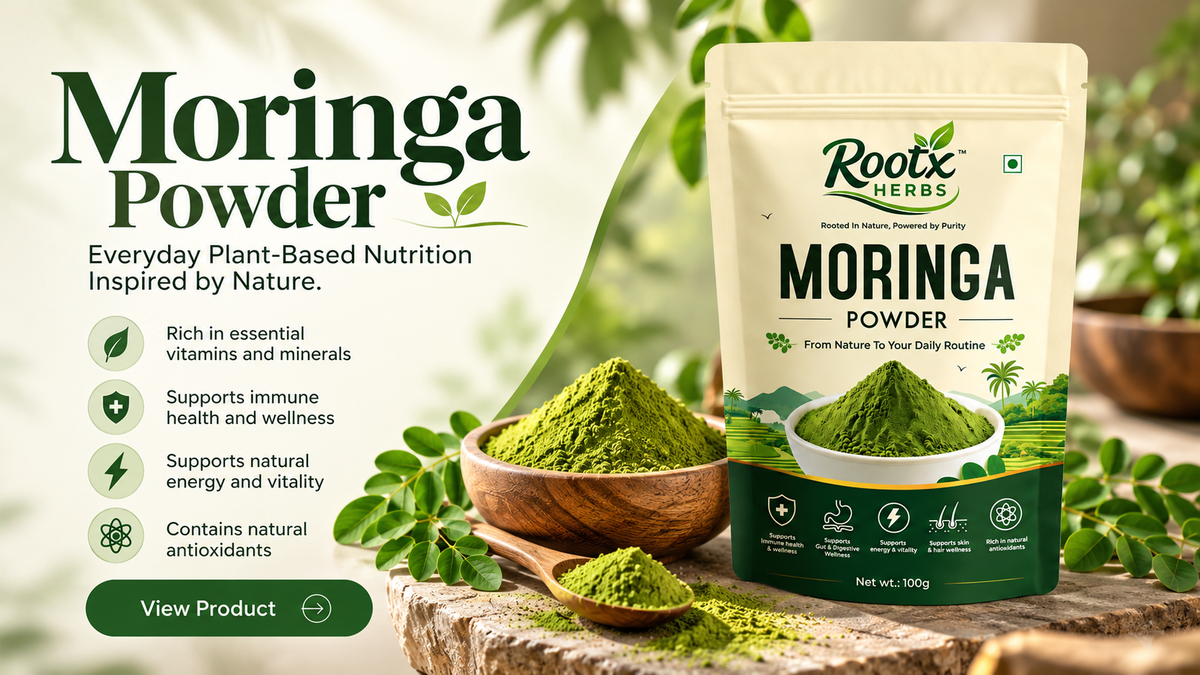 Moringa Powder promotional banner