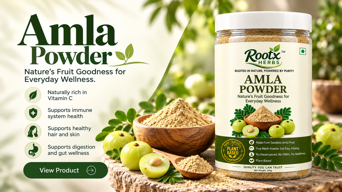 Amla Powder promotional banner