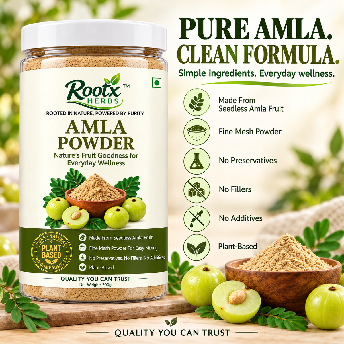 Amla Powder | Pure & Natural Indian Gooseberry Superfood (200g)