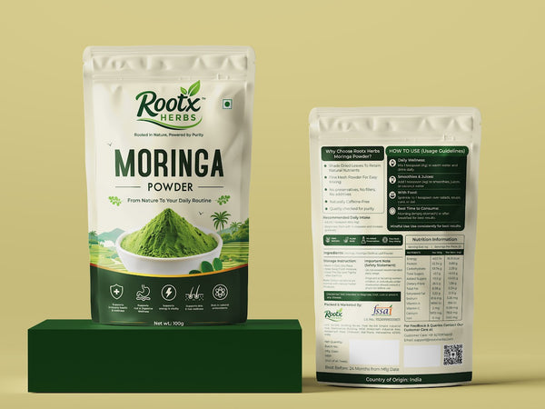 Moringa Powder | Pure & 100% Natural Superfood Premium Moringa Leaves Powder, Rich in Vitamins & Minerals, Daily Wellness Support  (100g)